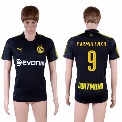 Dortmund #9 Yarmolenko Away Soccer Club Jersey - Click Image to Close